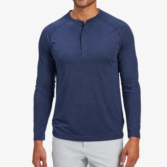 NWT Mizzen + Main EasyKnit Henley Long Sleeve Sz Small - Picture 1 of 5